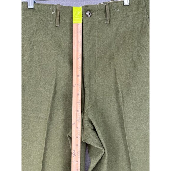VINTAGE MENS FIELD WOOL M-1951 COMBAT TROUSERS KOREA MEDUIM LONG ARMY PANT - Picture 4 of 9